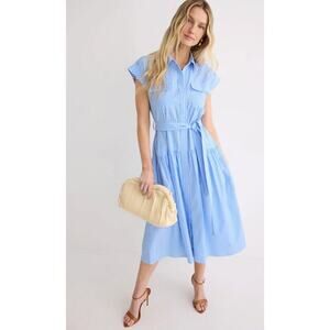 Derek Lam 10 Crosby Blue Cotton Midi Dress - Size M